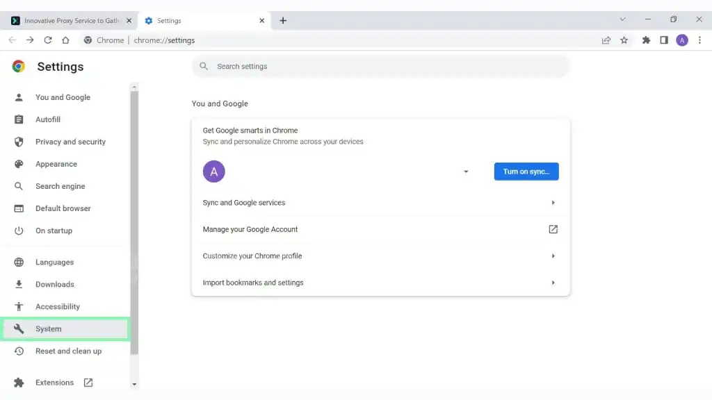 how to set a proxy server in chrome