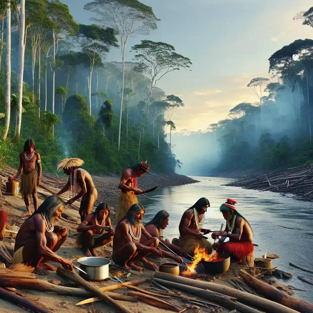 Rare Photos Show Uncontacted Mashco Piro Tribe Fleeing Loggers